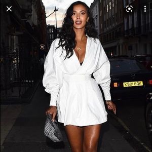 House of CB white oversized shirt dress